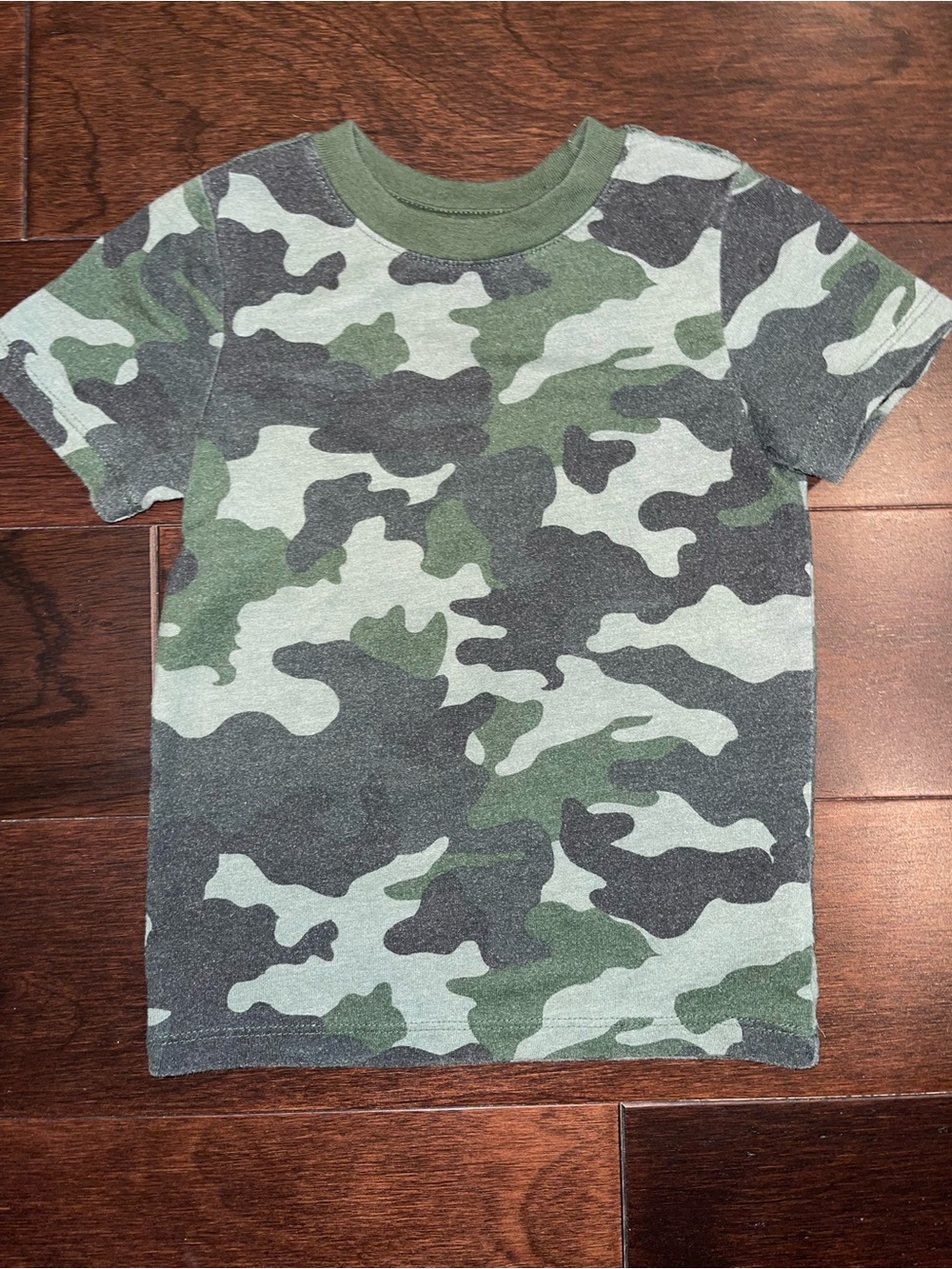 Cat & Jack Toddler Boys' Short Sleeve Crewneck Camouflage T-Shirt Green 2T
